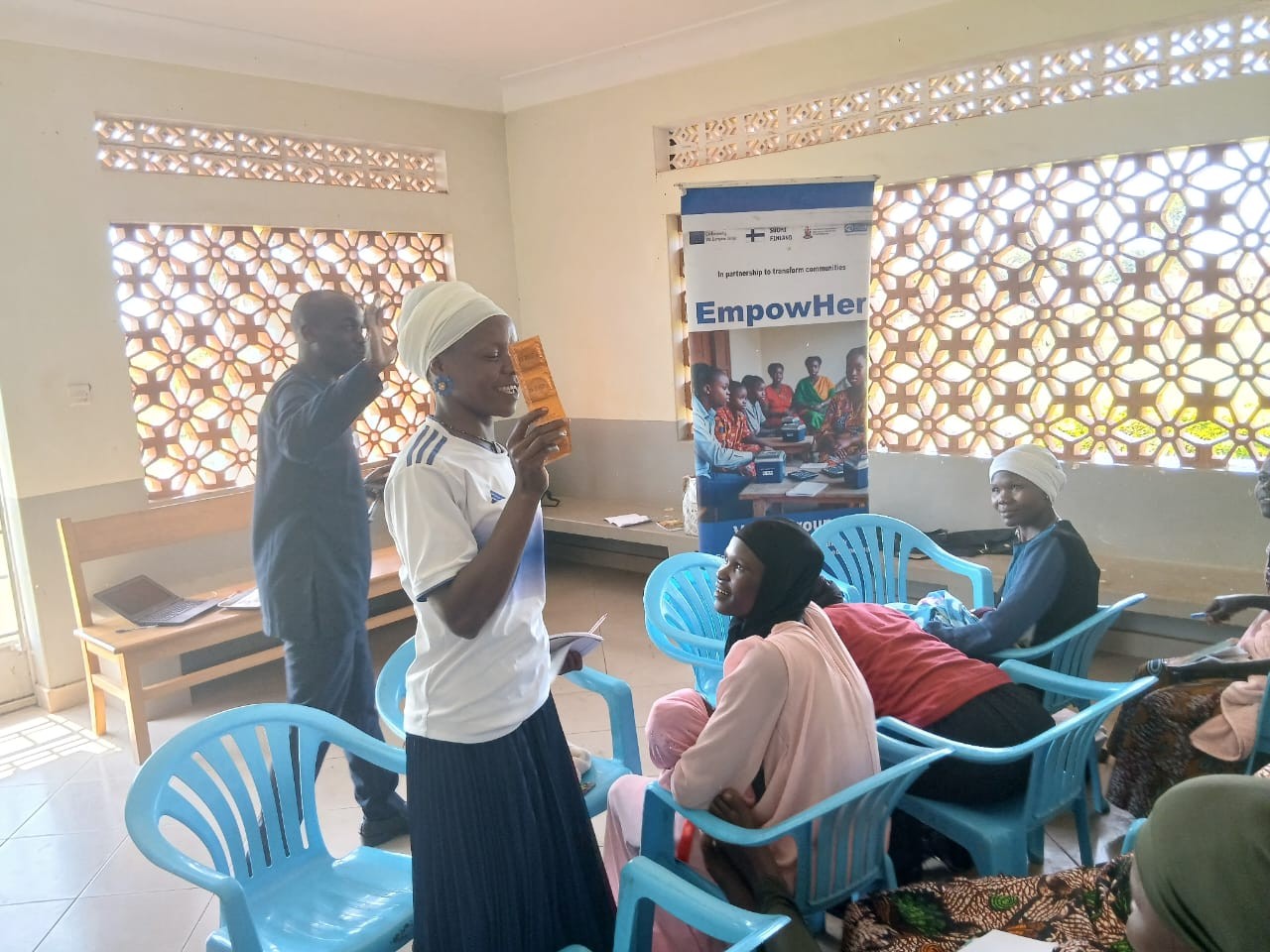 Young EmpowHer participant speaking during a community session